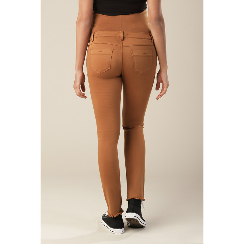 Pantalon de grossesse coupe slim avec bandeau haut 