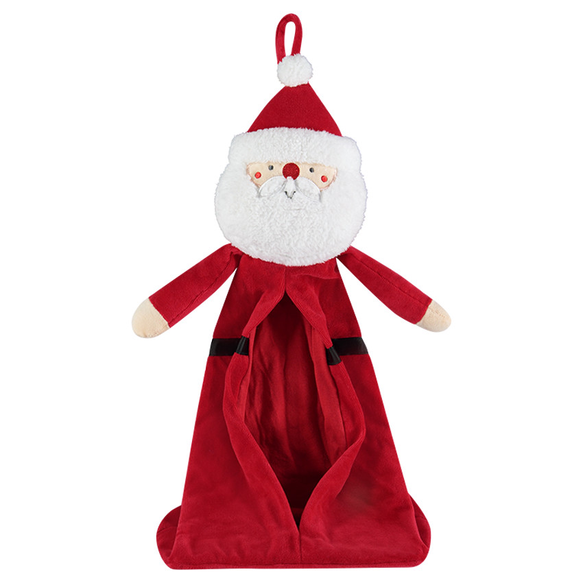 Range-pyjama en velours forme Père Noël 