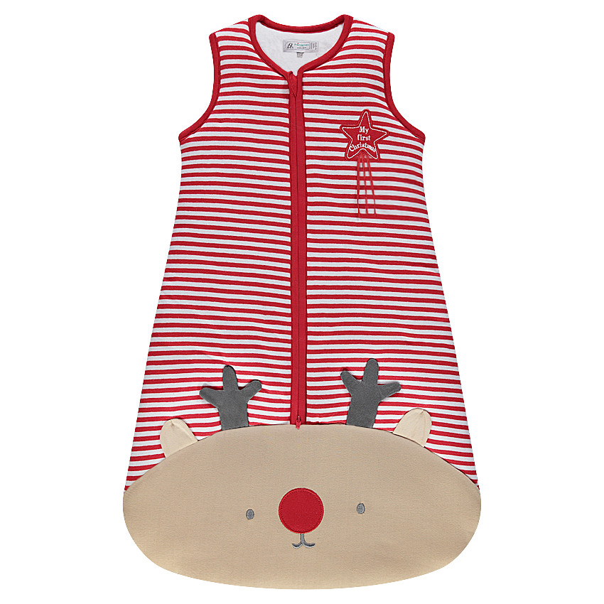 Turbulette sans manches en jersey rayée avec motif élan 