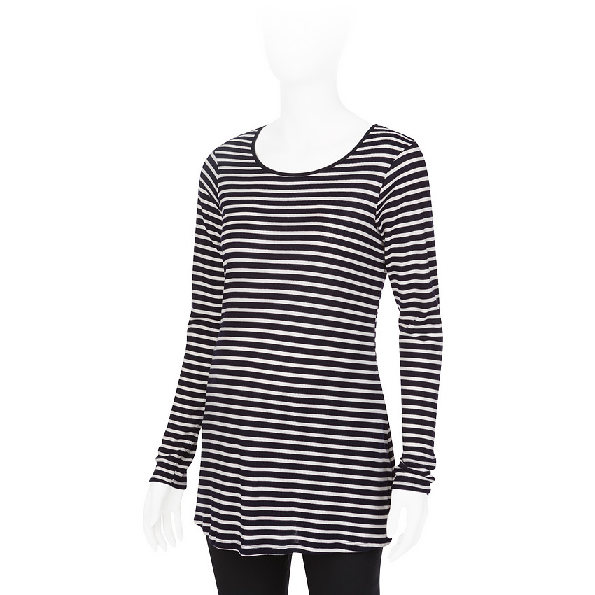 Tunique de grossesse manches longues rayée 