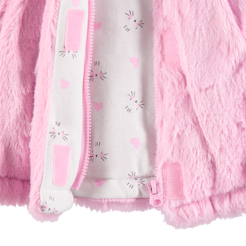 Cape à capuche en sherpa doublée jersey  