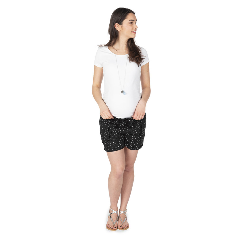 Short de grossesse avec micro imprimé all-over 