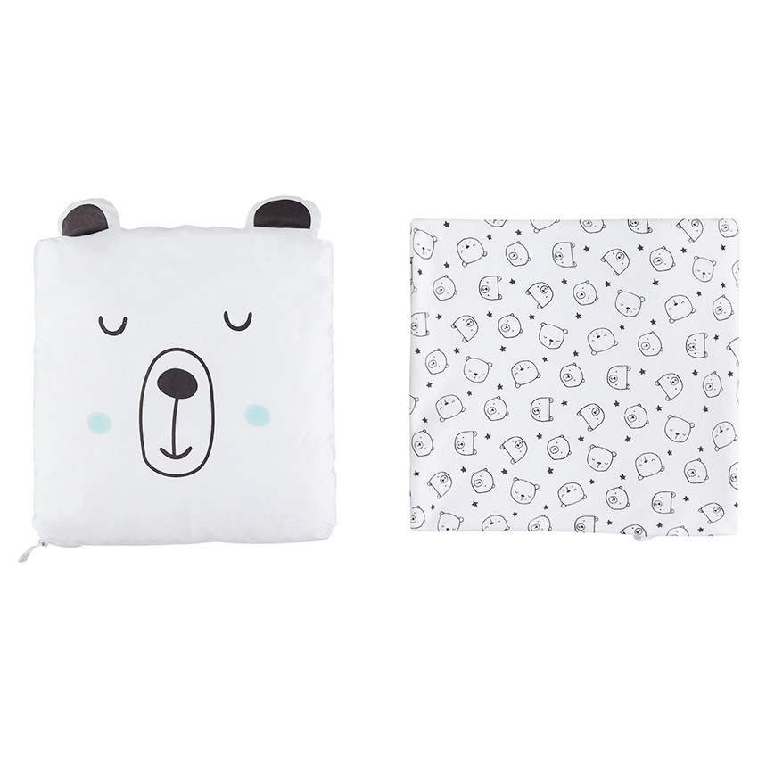 Set couverture en jersey et coussin zippé 
