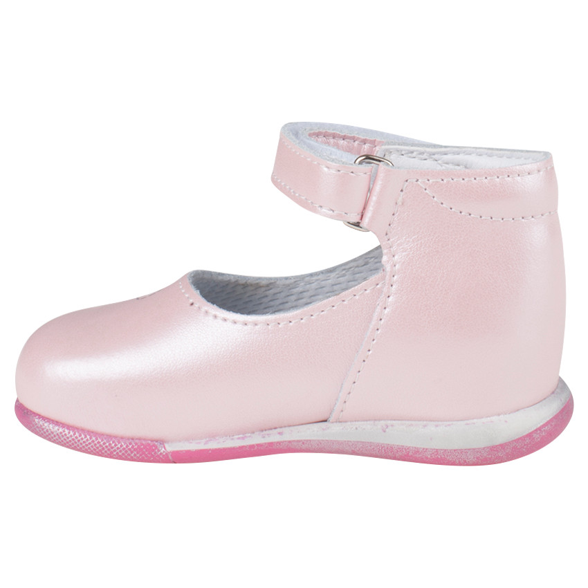 Babies roses en cuir effet irisé avec print papillon  