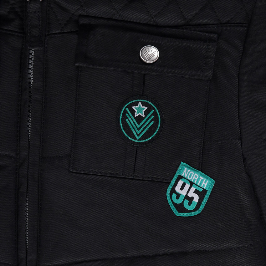 Doudoune doublée micropolaire avec capuche amovible 