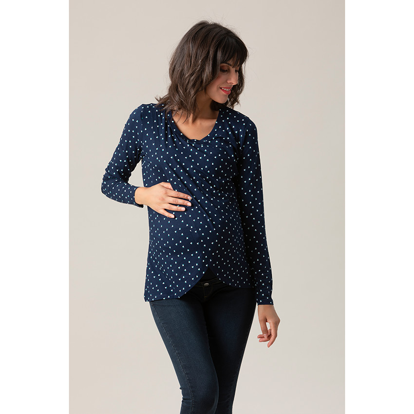 Tunique manches longues à motif graphique all-over 