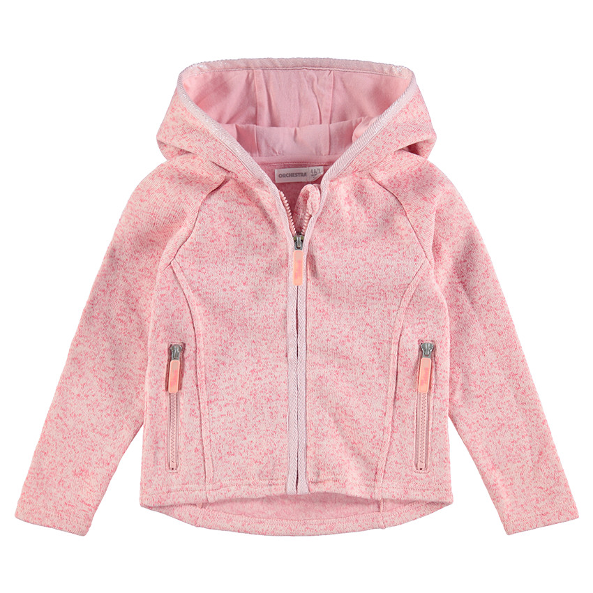 Gilet en tricot chiné avec poches zippées 