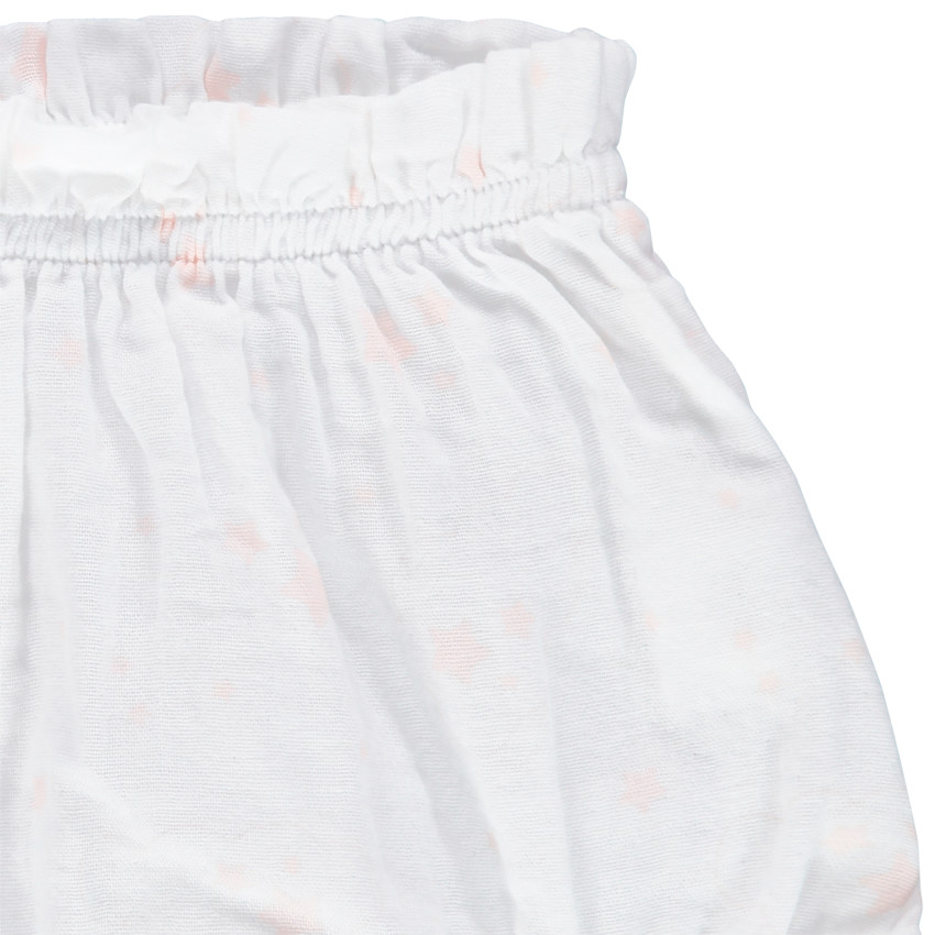 Ensemble avec robe manches courtes volantées et bloomer 