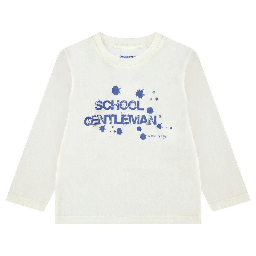 Tee-shirt manches longues en jersey avec message printé 