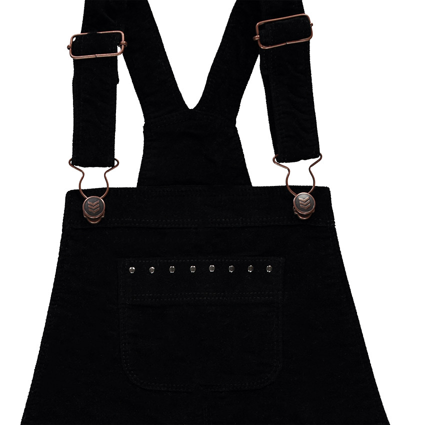 Salopette longue en velours ras avec clous fantaisie 