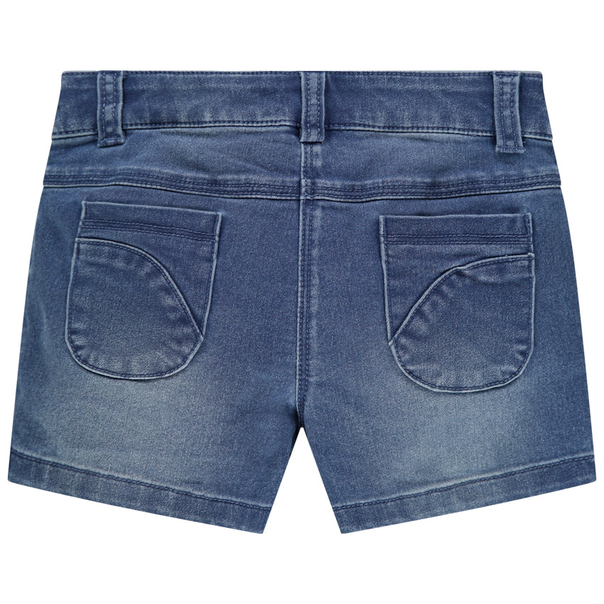 Short en jean effet used à poches 