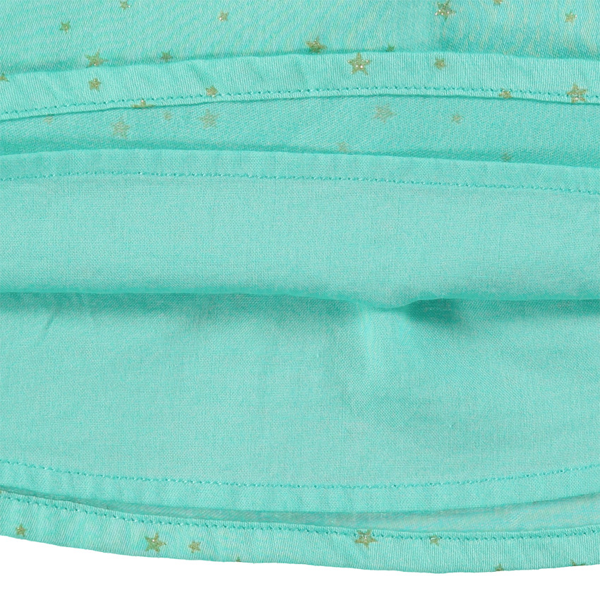 Tunique manches longues à étoiles dorées printées all-over 