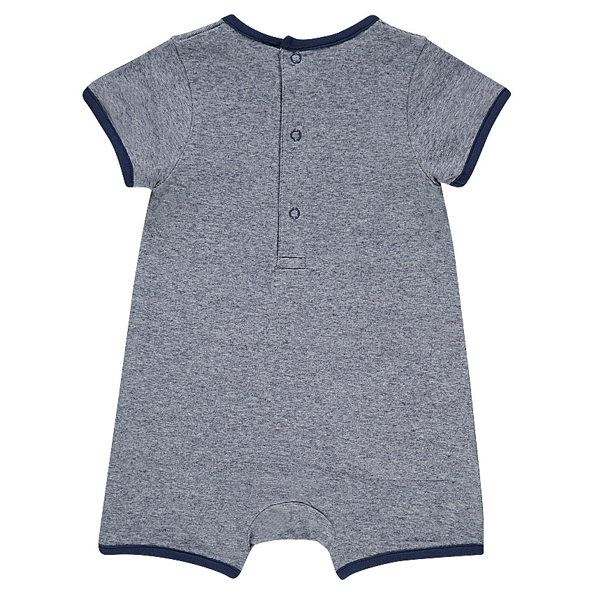 Combinaison courte en jersey avec inscription printée 