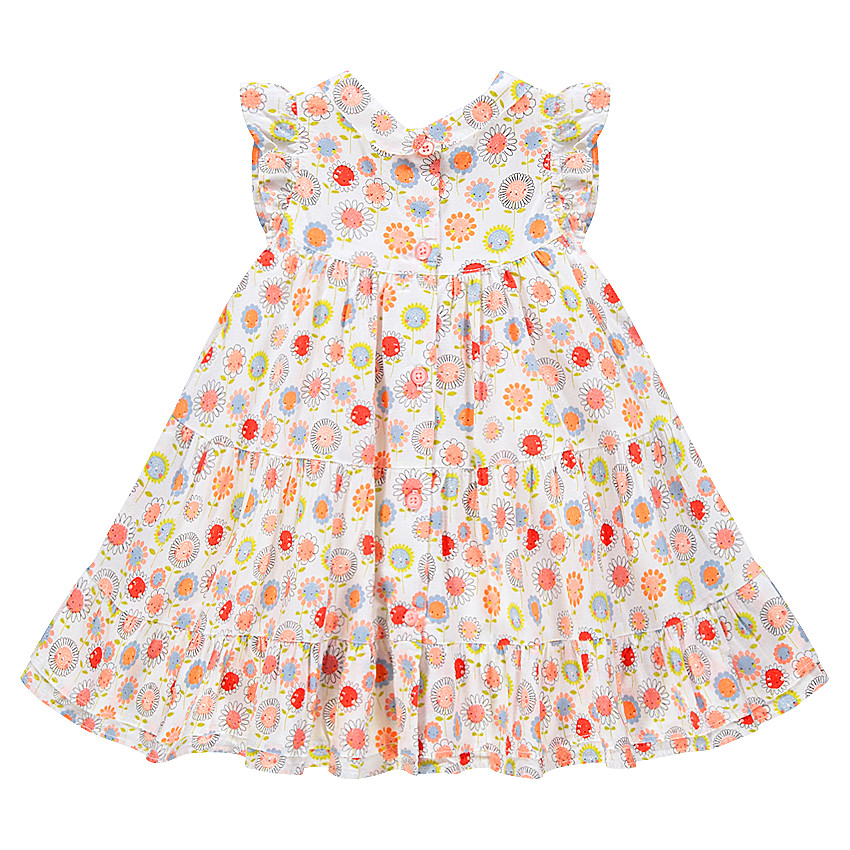 Robe à volants imprimée fleurs 