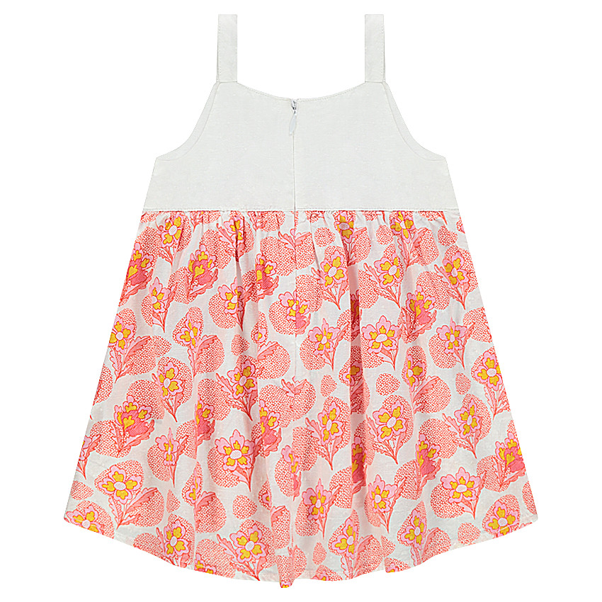 Top volanté à fines bretelles avec imprimé fleur et broderies 