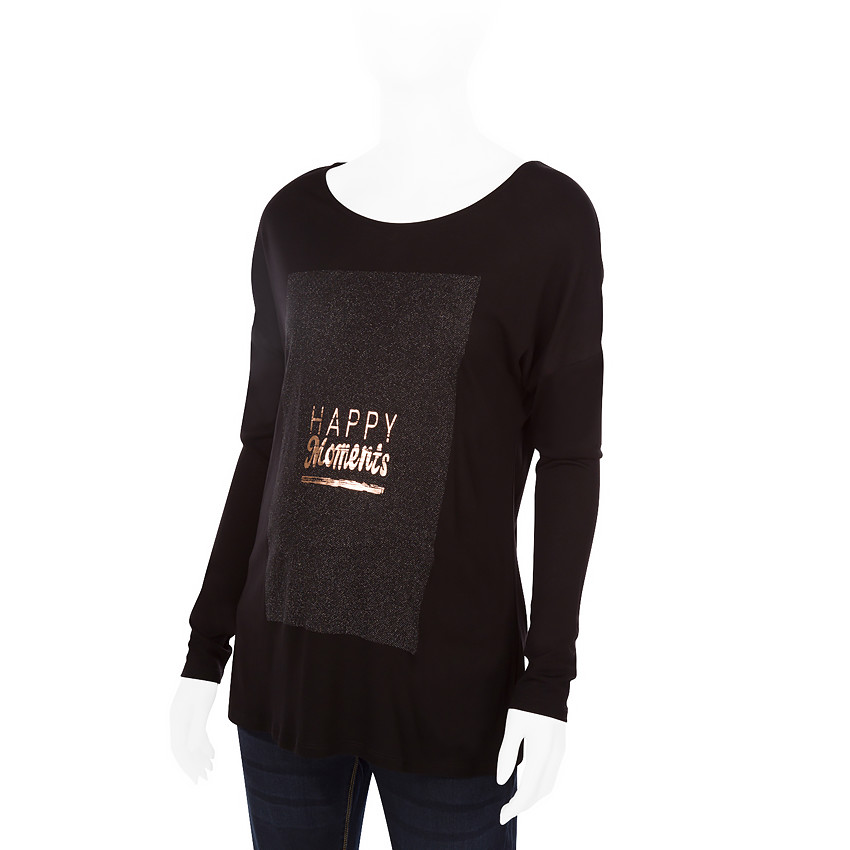 Tee-shirt manches longues de grossesse avec message printé 