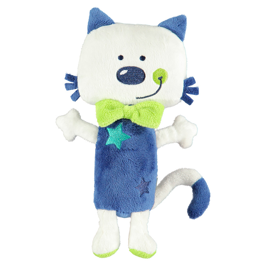 Peluche forme chat en sherpa 