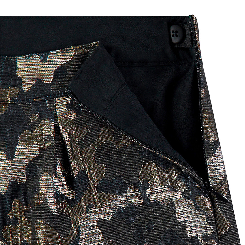 Short en jacquard irisé motif army all-over 