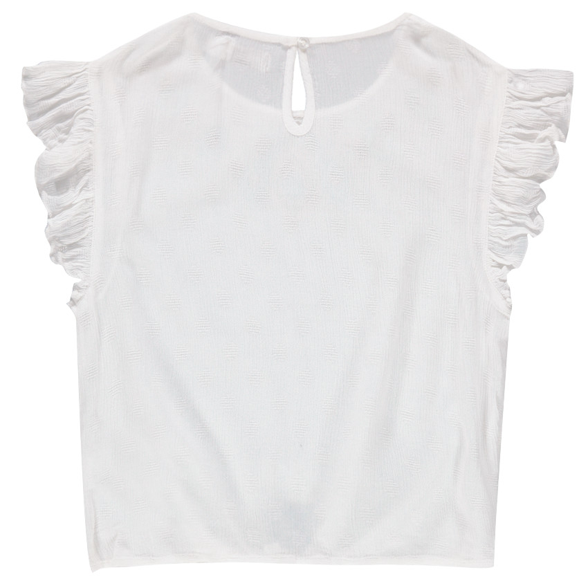 Junior - Tunique en crépon avec frise brodée style ethnique 