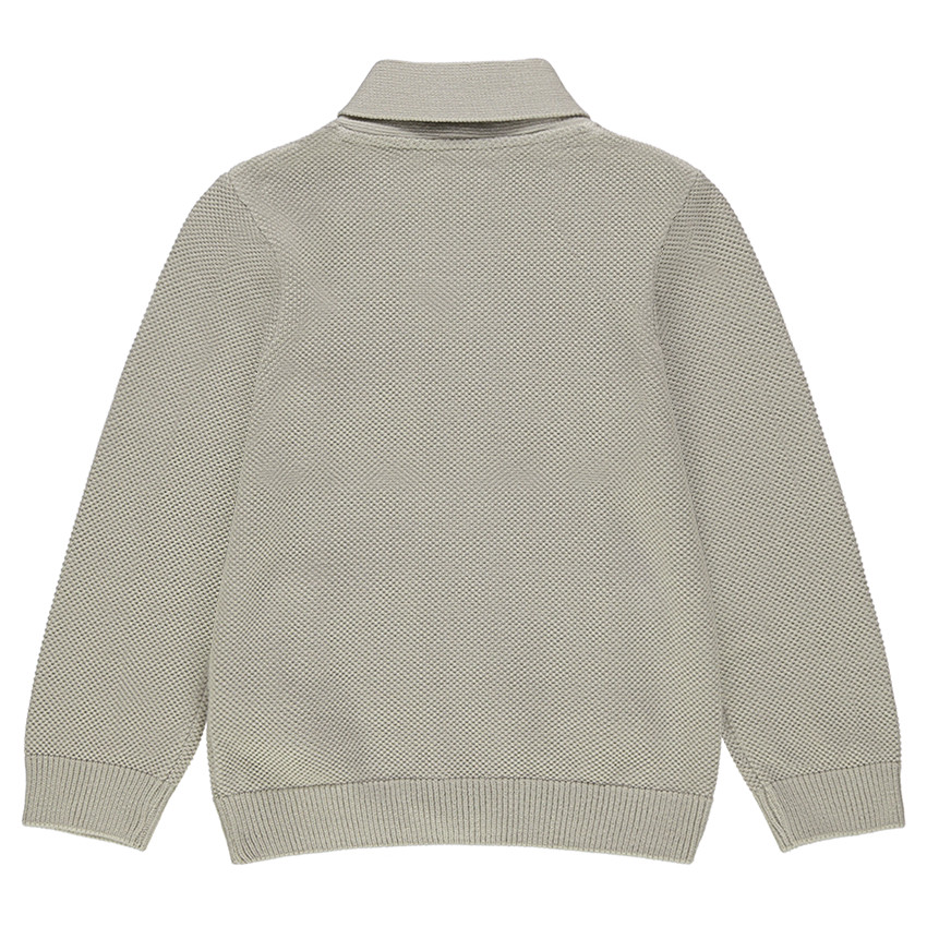 Gilet de cérémonie en maille épaisse avec col châle 