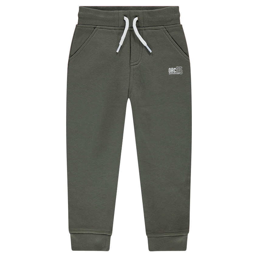 Pantalon de jogging en molleton chiné avec print logo 