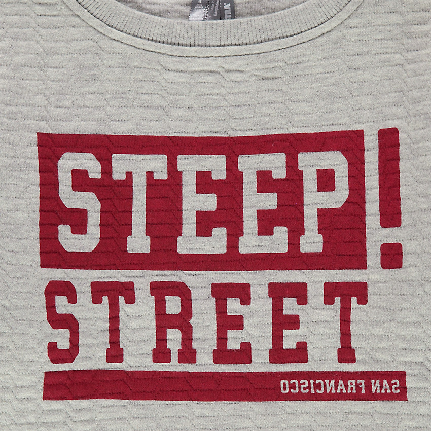 Sweat en molleton fantaisie avec texte printé 