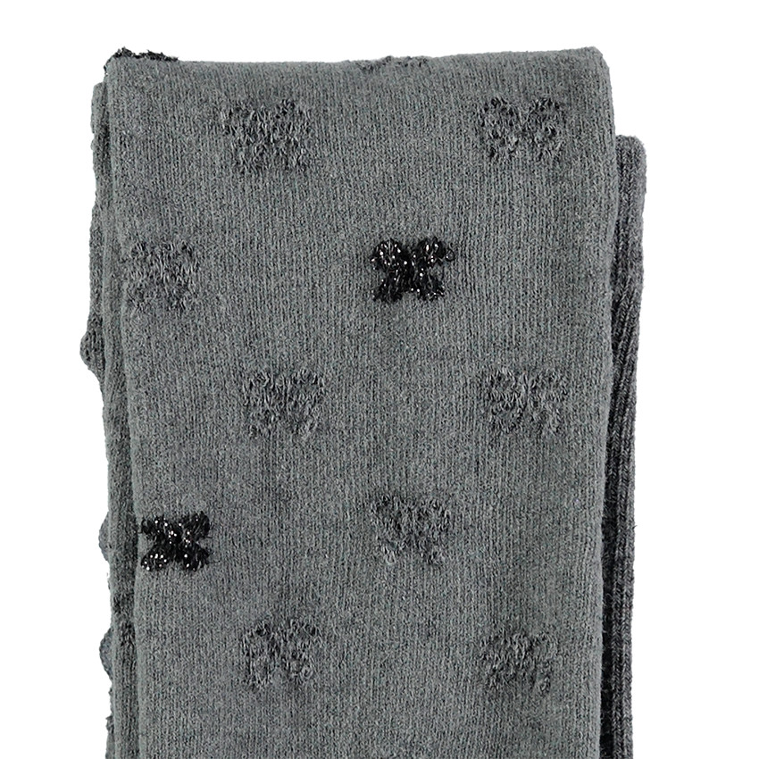 Collant épais avec noeuds en jacquard 