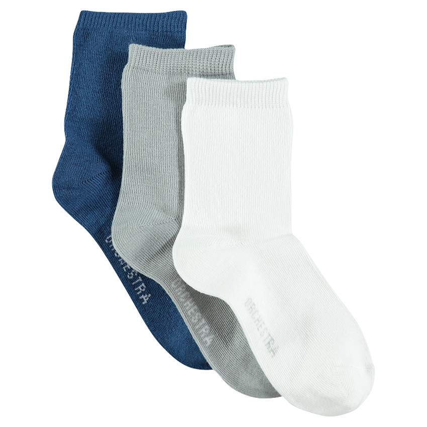 Lot de 3 paires de chaussettes unies 