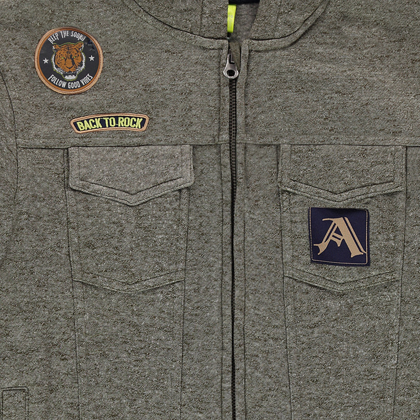 Junior - Gilet à capuche en molleton avec capuche doublée sherpa 