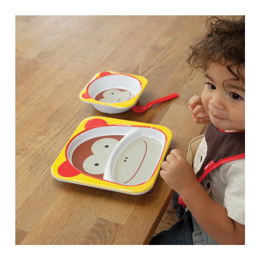 Assiette à compartiments Zoo singe 