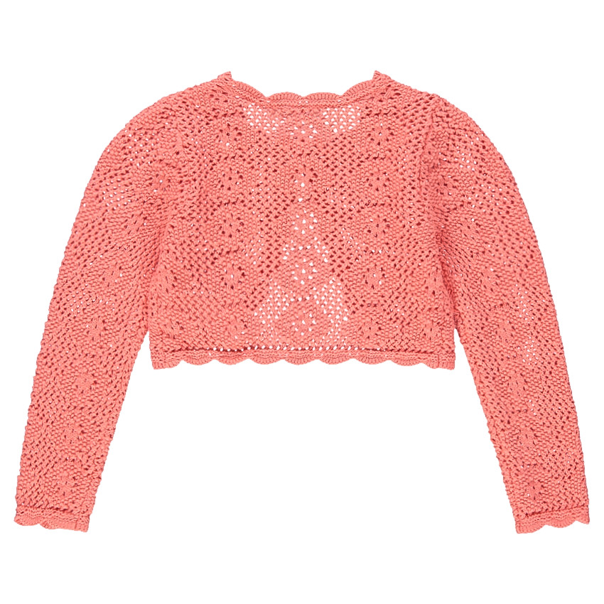 Gilet court en tricot ajouré 