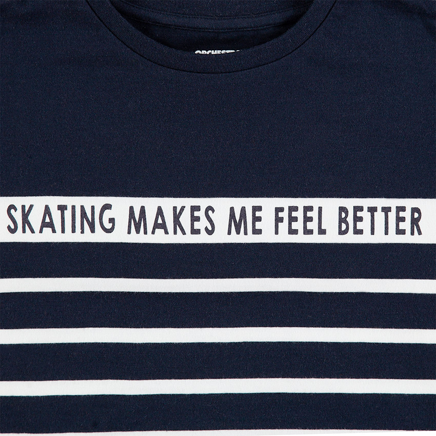 Junior - Marinière avec rayures contrastées et inscriptions 