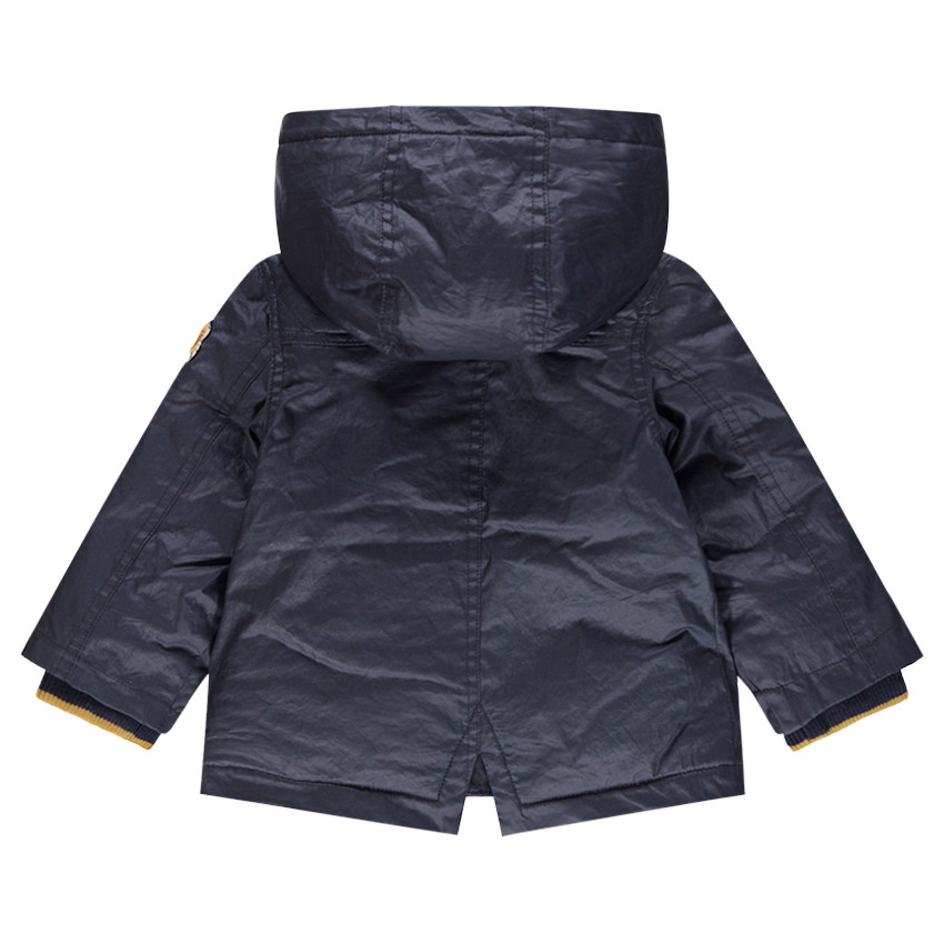 Parka enduite avec doublure en sherpa et poches 