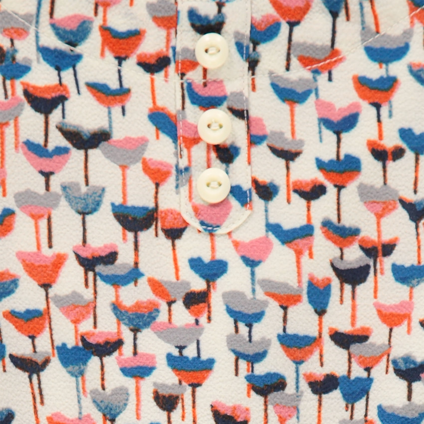 Robe en crêpe imprimée fleurie 