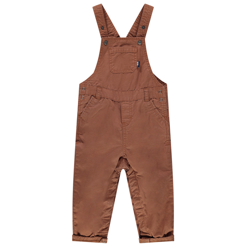 Salopette en toile doublée jersey à poches 