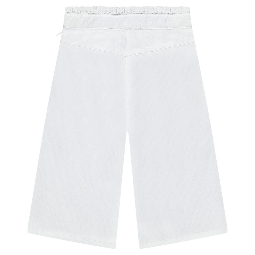 Pantacourt forme palazzo en coton 