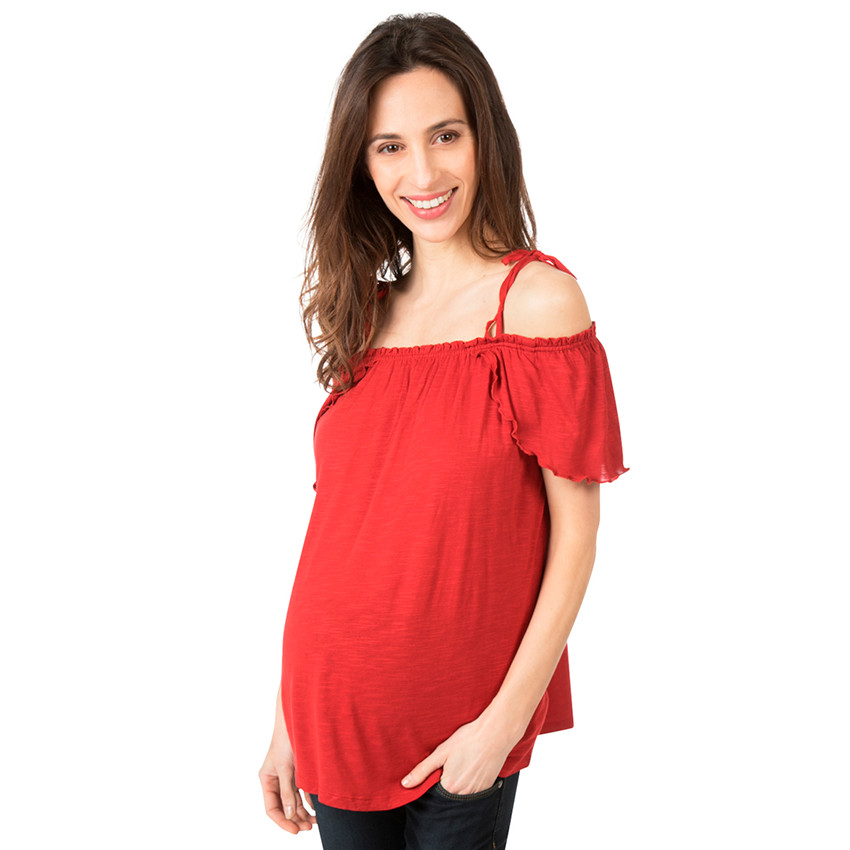 Top de grossesse à épaules dénudées 