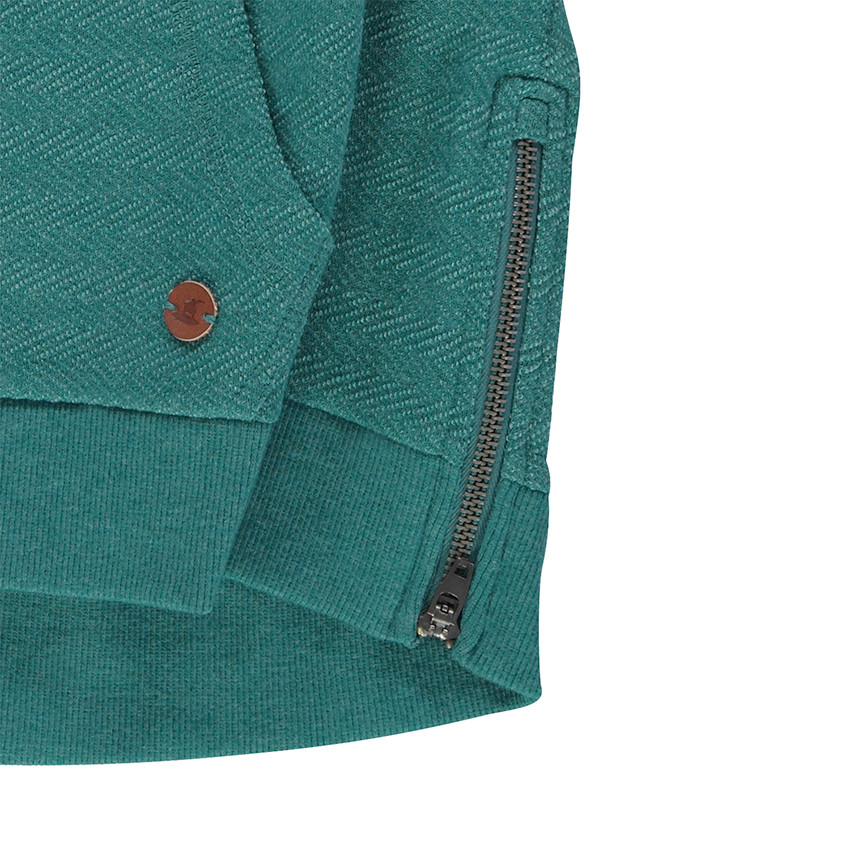 Junior - Sweat en molleton à capuche effet 2 en 1 avec message printé 