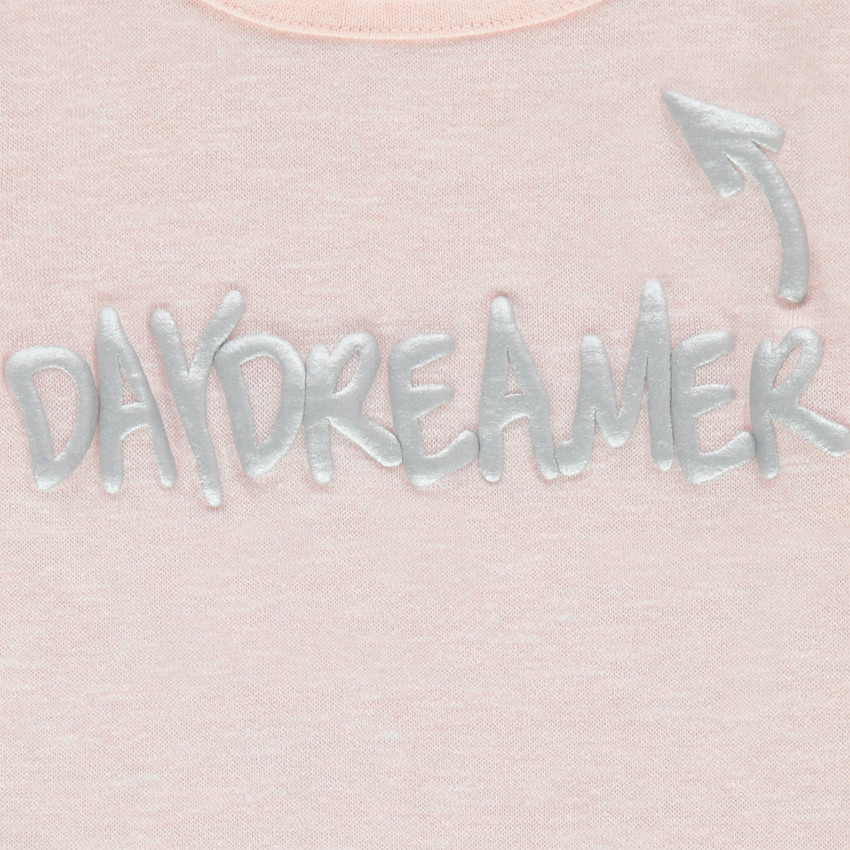 Tee-shirt manches longues en tricot fin avec message printé 