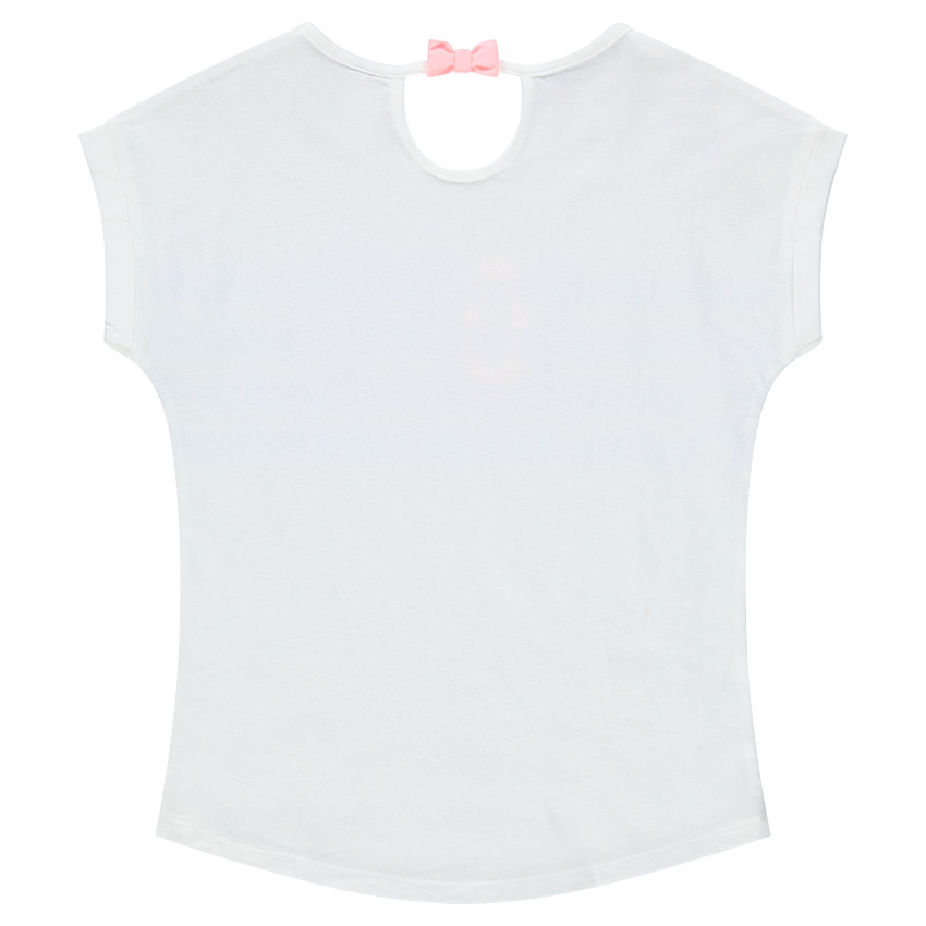 Junior - Tee-shirt manches courtes esprit marin avec bandes contrastées 