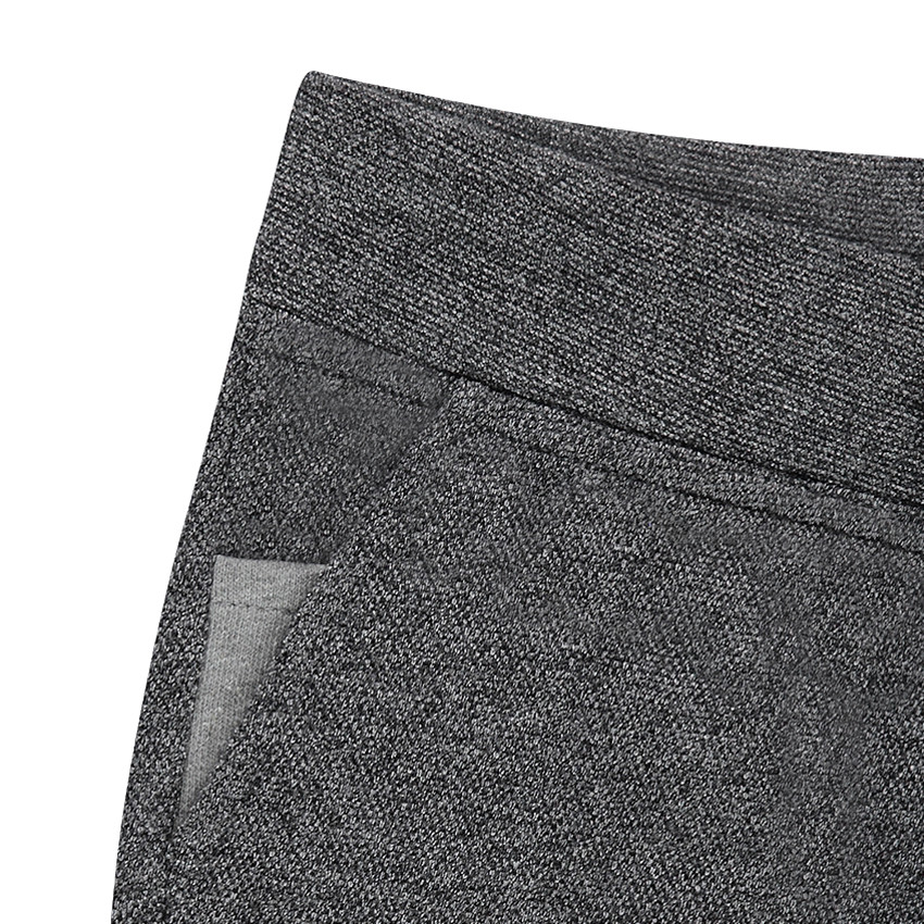 Junior - Bermuda en molleton gris chiné avec poches 