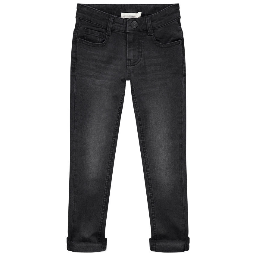 Jean effet used et crinkle coupe slim 