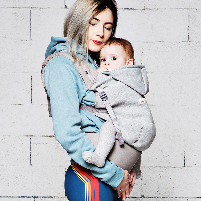 Porte-bébé HoodieCarrier - Gris athlétique 