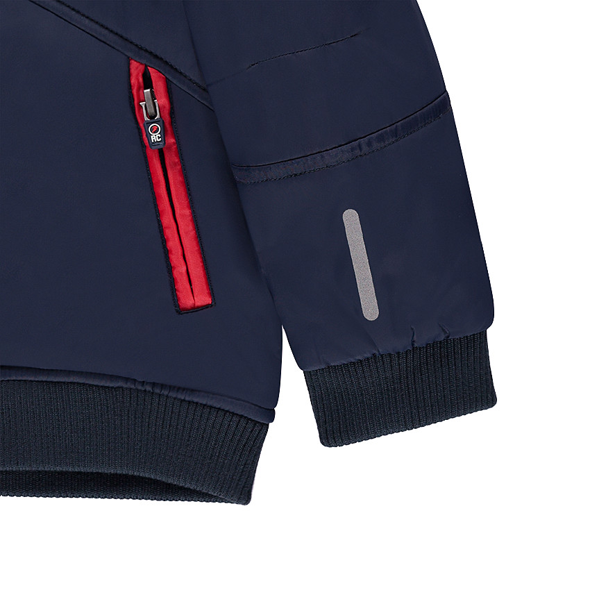 Blouson en nylon doublé jersey avec poches zippées 