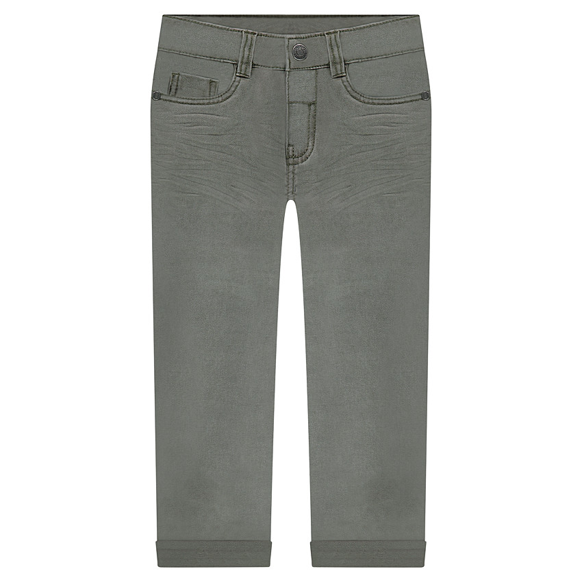 Pantalon effet crinkle avec poche à inscription reliéfée 