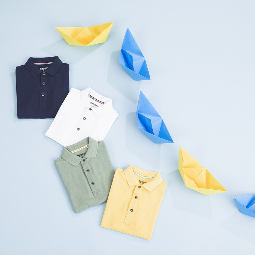 Polo manches courtes uni en coton bio 