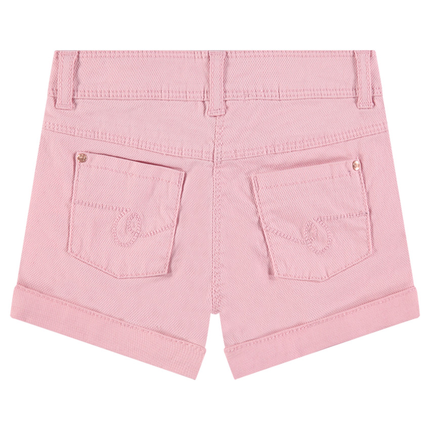 Short en coton fantaisie avec détails rose gold 