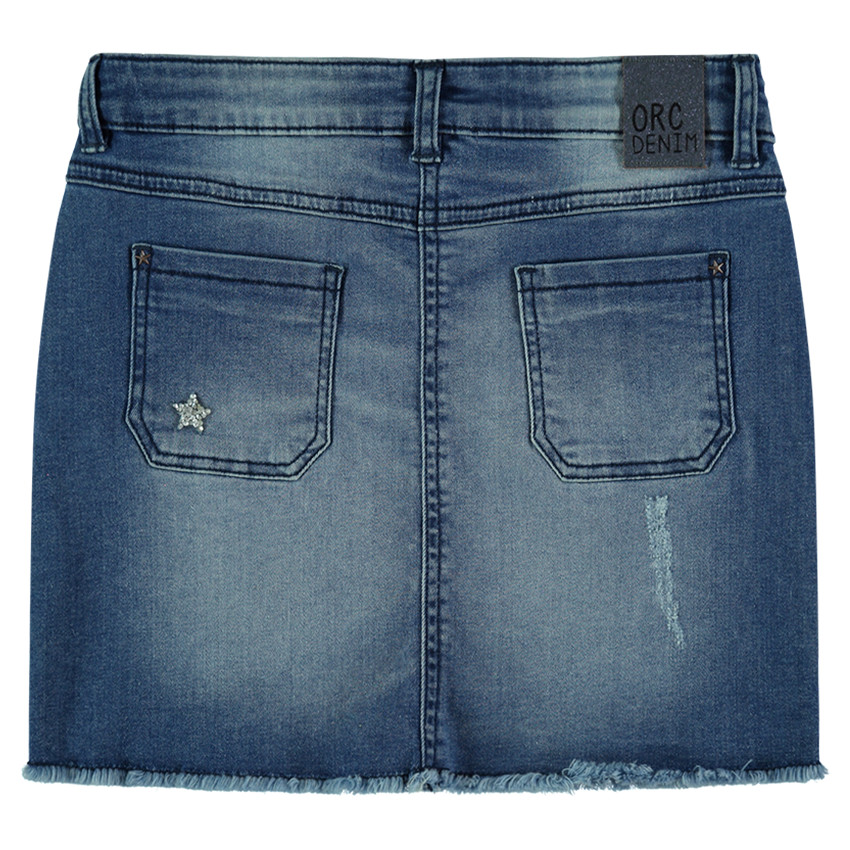 Junior - Jupe en jeans avec strass et clous fantaisie 