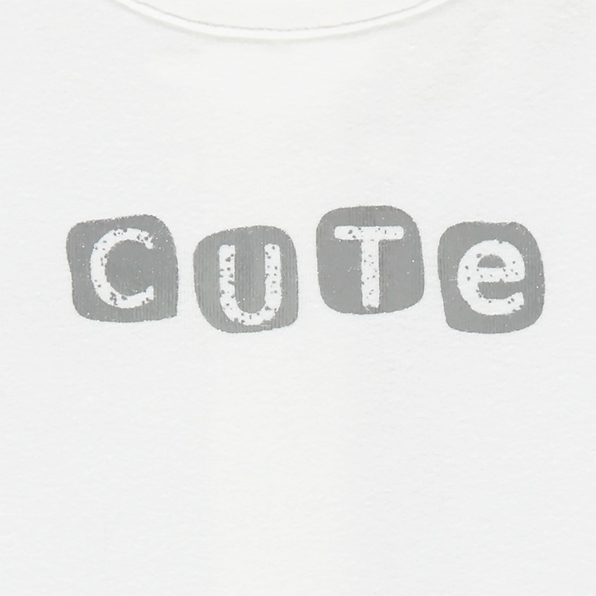 Tee-shirt naissance manches courtes avec inscription fantaisie  