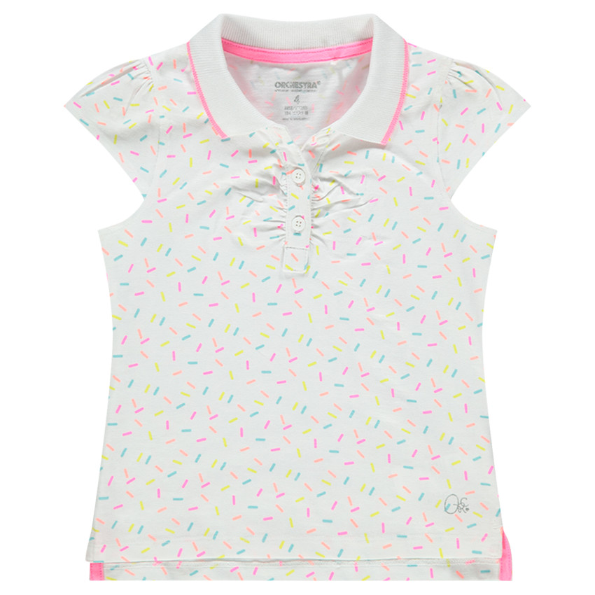 Polo manches courtes en jersey avec motif graphique all-over 